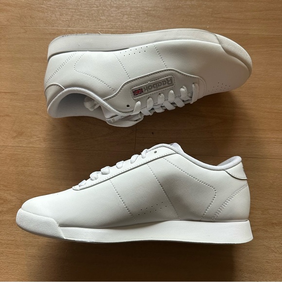 Reebok Classic Princess Trainer White Leather Trainers Sneakers Athletic Shoes - Picture 4 of 12